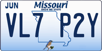 MO license plate VL7P2Y