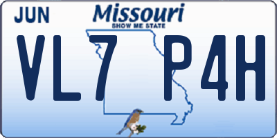 MO license plate VL7P4H