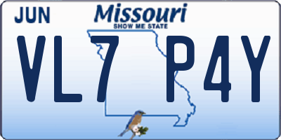 MO license plate VL7P4Y