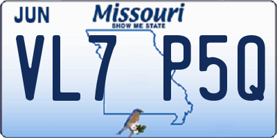 MO license plate VL7P5Q