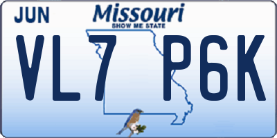 MO license plate VL7P6K