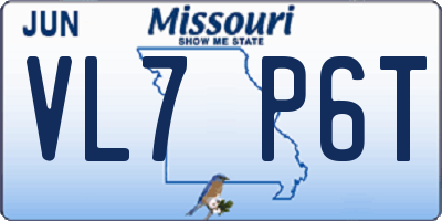 MO license plate VL7P6T