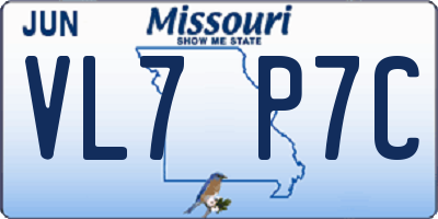 MO license plate VL7P7C