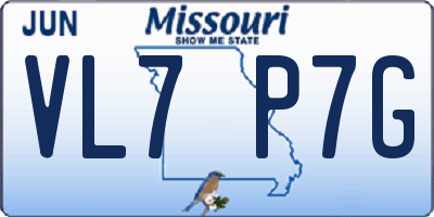 MO license plate VL7P7G