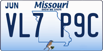 MO license plate VL7P9C