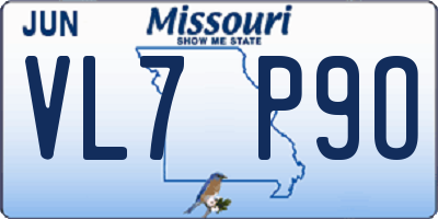 MO license plate VL7P9O