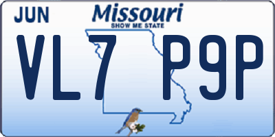 MO license plate VL7P9P