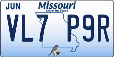 MO license plate VL7P9R