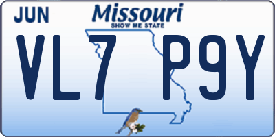 MO license plate VL7P9Y