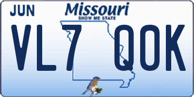 MO license plate VL7Q0K