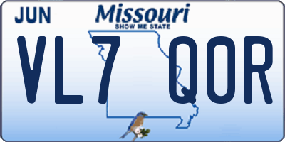 MO license plate VL7Q0R