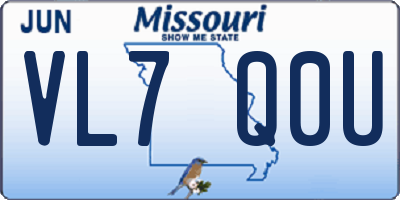 MO license plate VL7Q0U