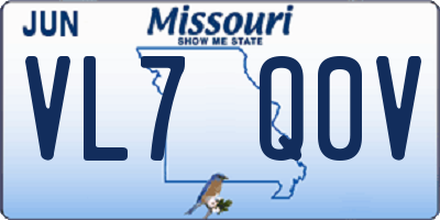 MO license plate VL7Q0V