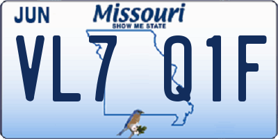 MO license plate VL7Q1F