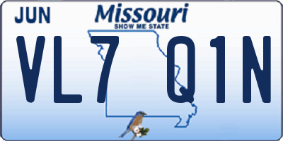 MO license plate VL7Q1N