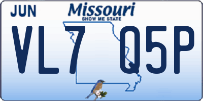 MO license plate VL7Q5P
