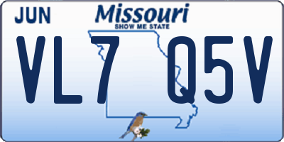 MO license plate VL7Q5V
