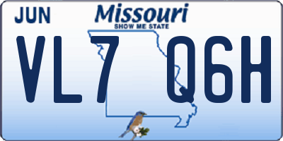 MO license plate VL7Q6H
