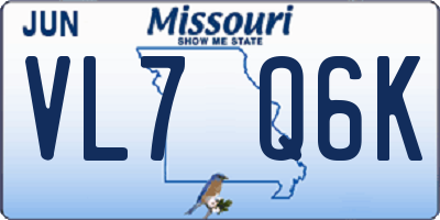 MO license plate VL7Q6K