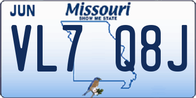 MO license plate VL7Q8J