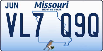 MO license plate VL7Q9Q