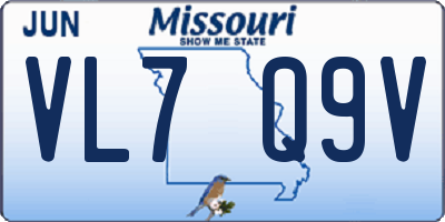 MO license plate VL7Q9V