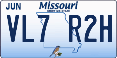 MO license plate VL7R2H