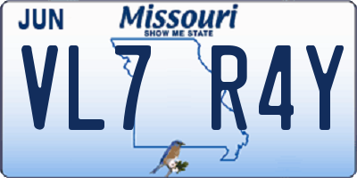 MO license plate VL7R4Y