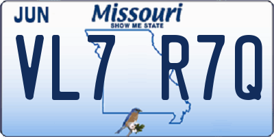 MO license plate VL7R7Q