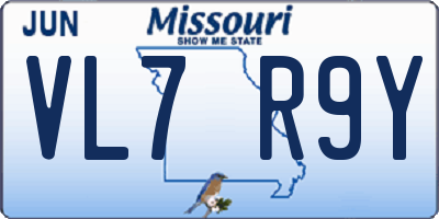 MO license plate VL7R9Y