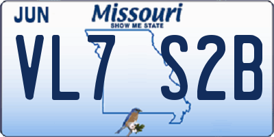 MO license plate VL7S2B