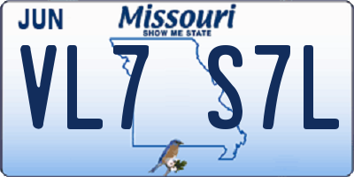 MO license plate VL7S7L