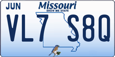 MO license plate VL7S8Q