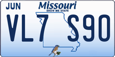 MO license plate VL7S9O