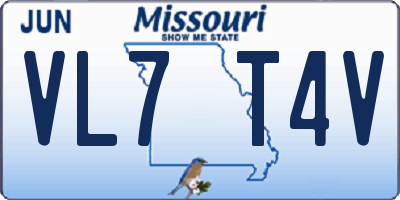 MO license plate VL7T4V