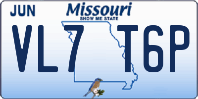 MO license plate VL7T6P