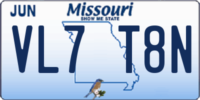 MO license plate VL7T8N