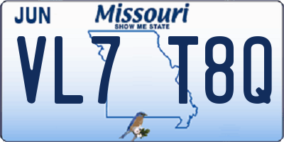 MO license plate VL7T8Q