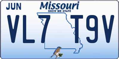 MO license plate VL7T9V