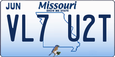 MO license plate VL7U2T