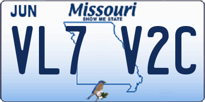 MO license plate VL7V2C