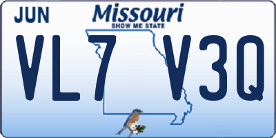 MO license plate VL7V3Q