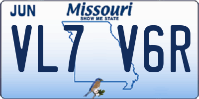 MO license plate VL7V6R
