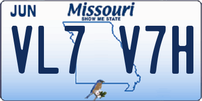 MO license plate VL7V7H