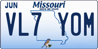 MO license plate VL7Y0M