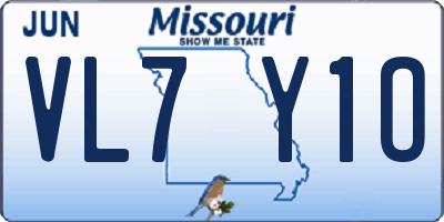 MO license plate VL7Y1O