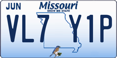 MO license plate VL7Y1P