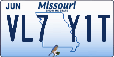 MO license plate VL7Y1T