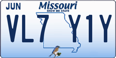 MO license plate VL7Y1Y