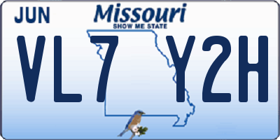 MO license plate VL7Y2H
